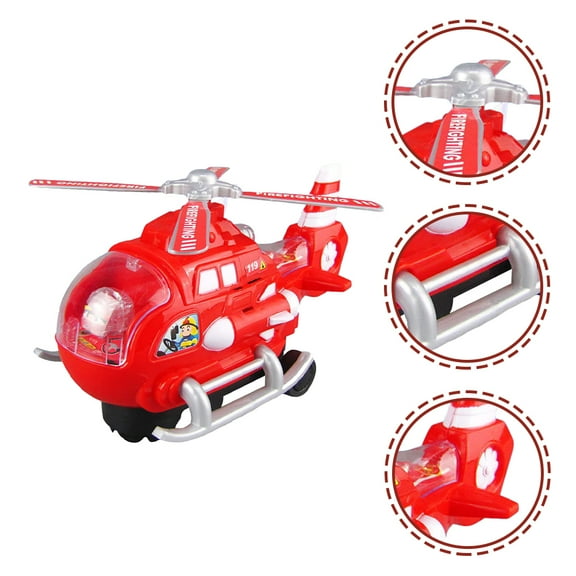 IBASETOY Glowing Helicopter Toy with City Rescue Simulation for Kids 1Set