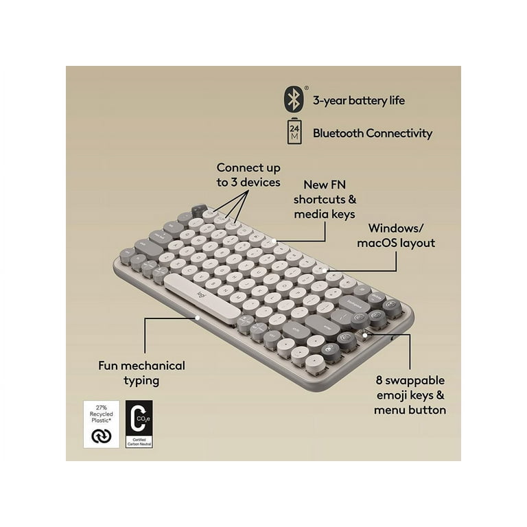 Logitech POP Keys Programmable Mechanical Wireless Keyboard