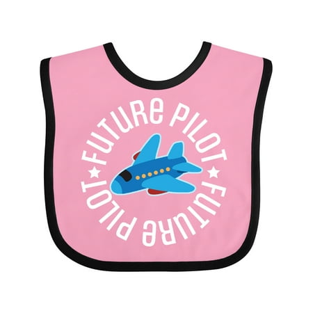 

Inktastic Future Pilot Boys Airplane Flying Gift Baby Boy Bib