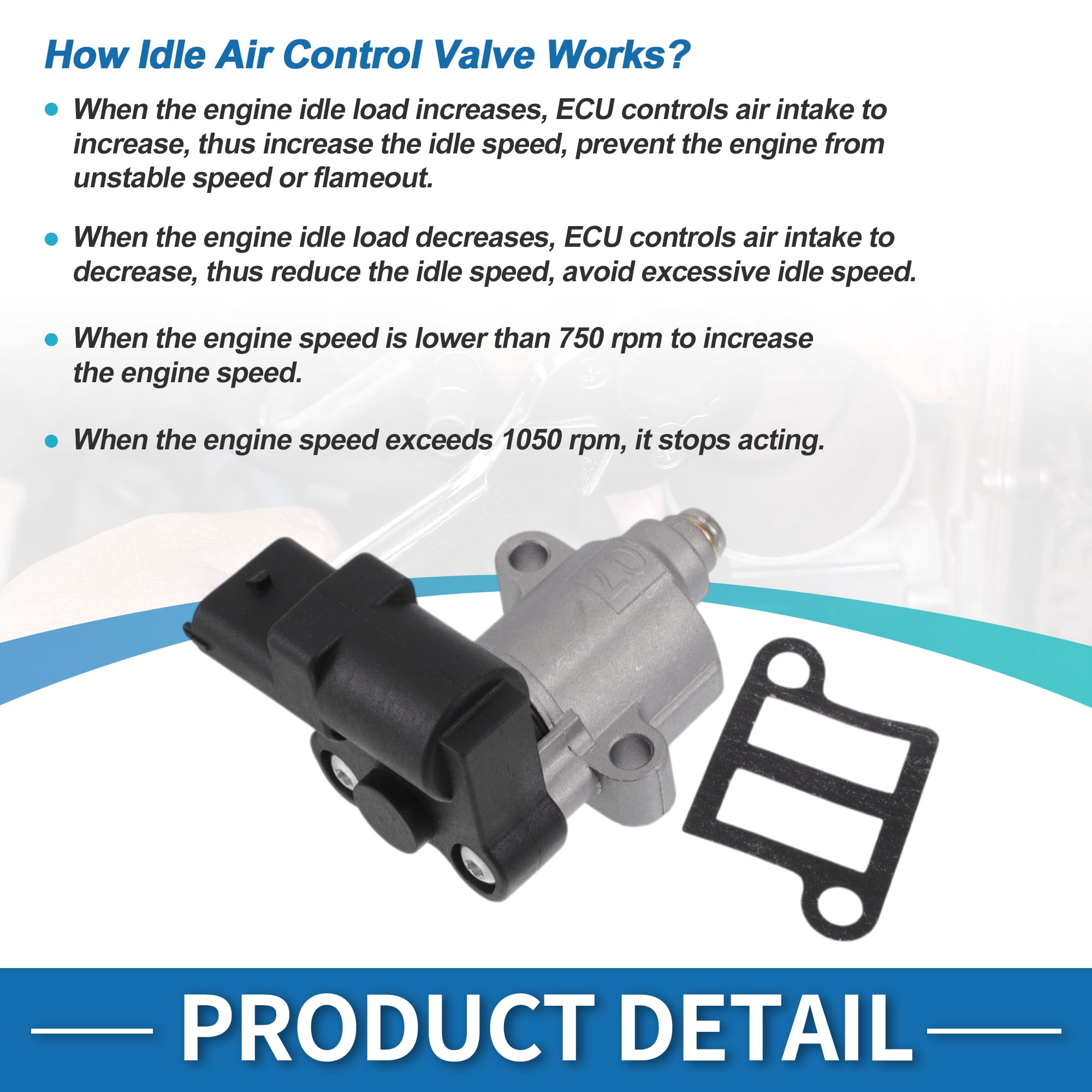 Unique Bargains Car Idle Air Control Valve for Hyundai Tucson 2015-2019 Replace No.3515002800 IACV Idle Motor Idle Air Control Valve for Stable Engine Operation