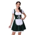 thumbnail image 2 of LEKWK Dirndl Dresses Women Ruffled Puff Short Sleeve Lace Apron Cosplay Fancy Dress German Oktoberfest Costume for Halloween Theme Party, 2 of 5