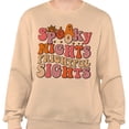 thumbnail image 2 of Spooky Nights Frightful Sights Sweatshirt Unisex Medium Sand, 2 of 5