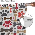 thumbnail image 6 of Dog Bohemia Curtains Boho Cartoon Dog Bone Dog Paw Prints Children''s Room Decor Rod Pocket Blackout Window Treatment for Kids Girls Bedroom Kitchen Decor Art Printed Window Drapes 52x84in, 6 of 6
