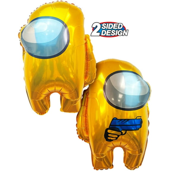 22 inch Among Us Crewmate - Gold (Air-Fill Only) Foil Mylar Balloon - Party Supplies Decorations