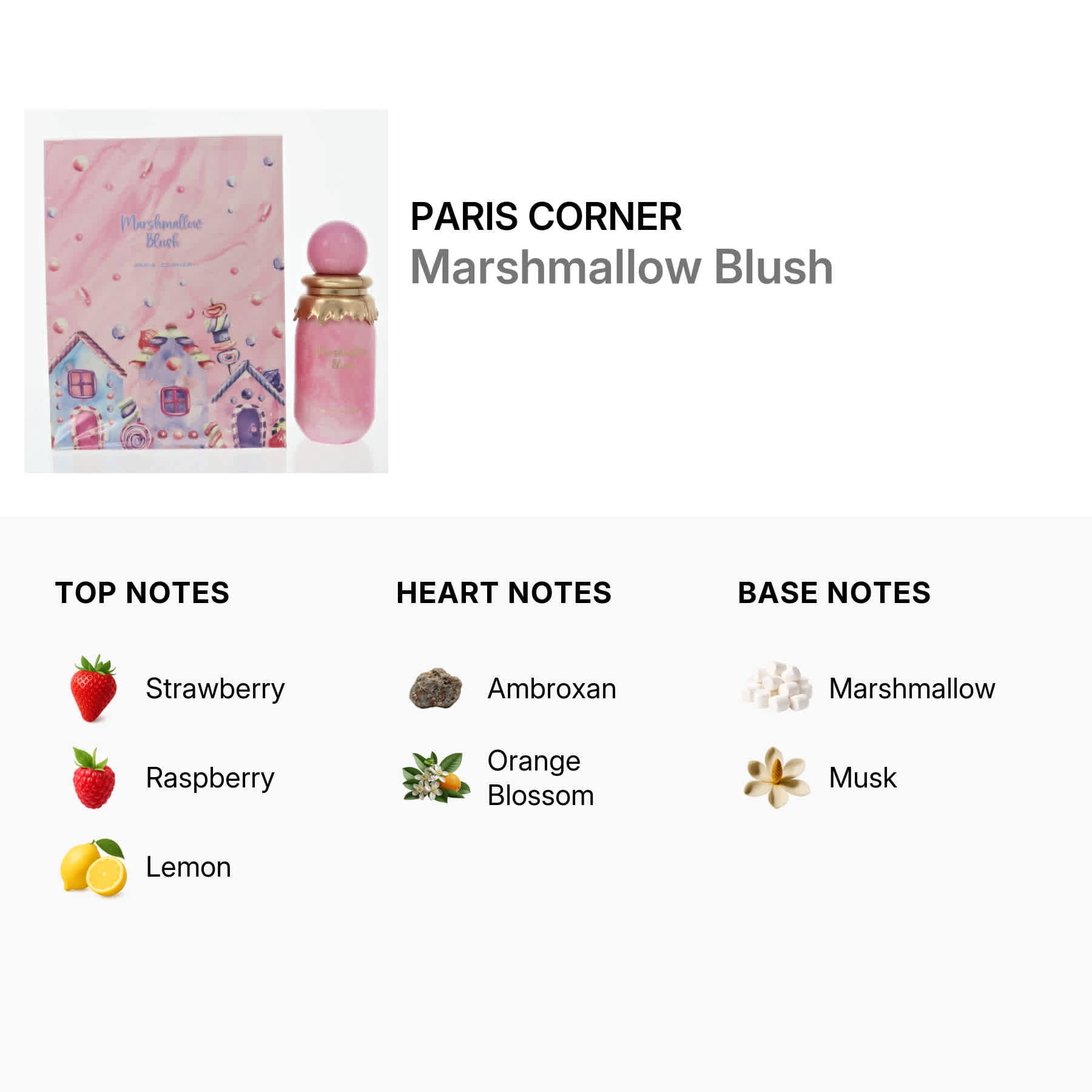 Paris Corner Ladies Marshmallow Blush EDP Spray 3.4 oz Fragrances 6293365212230