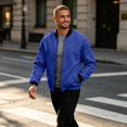 thumbnail image 5 of Mens Lightweight Bomber Jacket Causal Windbreaker Zip Up Fall Coat Sports Shell Jacket Outdoor Coat Zipper Spring Fall Bomber Jackets, 5 of 6