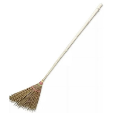 SN SKENNOVA Coconut Leaf Stick Street Broom, Heavy Duty, Indoor and Outdoor, Household, 60 in, 1 Count