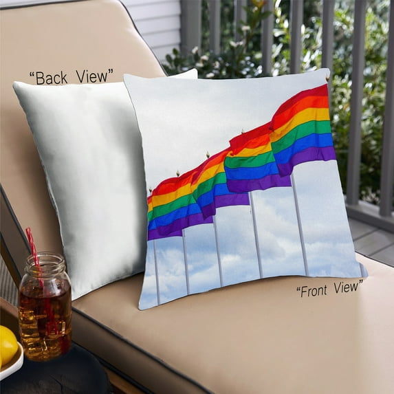 Ahgly Company Culture Pride Outdoor Throw Pillow, 18 inch by 18 inch