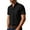 Black, variant on Mens Beach Cotton Linen Shirts Short Sleeve Cuban Button Down Casual Top Guayabera Hawaiian Loose Blouse