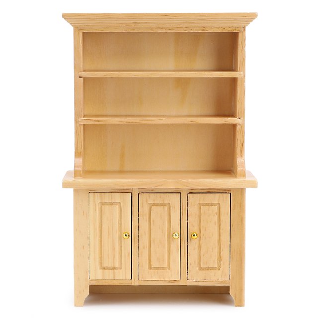 Gabinete de casa de muñecas, gabinete de madera realista 1:12, muebles de casa de muñecas, máxima comodidad