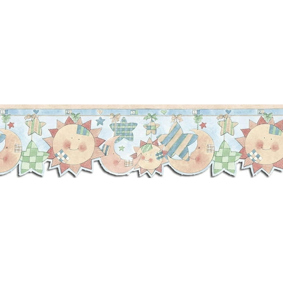Sun Moon and Stars Wallpaper Border SU75909DC