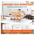 thumbnail image 5 of Pastry Display Case 3-Tier - Commercial Countertop Bakery Display - Acrylic Donut & Cake Case w/ Rear Door - 20.7"x17"x16.3", 5 of 7