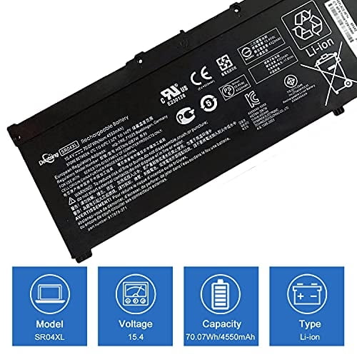 Dentsing SR04XL 917678-271 HSTNN-DB7W Bateria para Laptop Compatible con HP Omen 15-CE000 15-DC1057TX Pavilion 15-CB073TX 15-CX0058TX 15T-CB2000 2017 HSTNN-IB7Z 917678-1B1 SR03XL TPN-Q193
