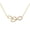 Gold, variant on Sterling Silver Double Infinity Pendant Necklace with Simulated Diamonds