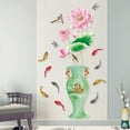 thumbnail image 2 of Chinese Style Lotus Vase Wall Sticker Removable Home Decor for Living Room Bedroom, 2 of 8