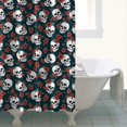 thumbnail image 4 of Green Skull Rose Pattern Shower Curtain 72"x72" ,Bathroom Decorative Shower Curtains Set with 12 Hooks,Modern Waterproof Washable Shower Curtain, 4 of 6