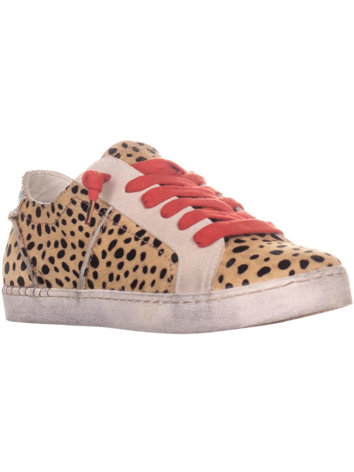 dolce vita leopard sneakers with red laces