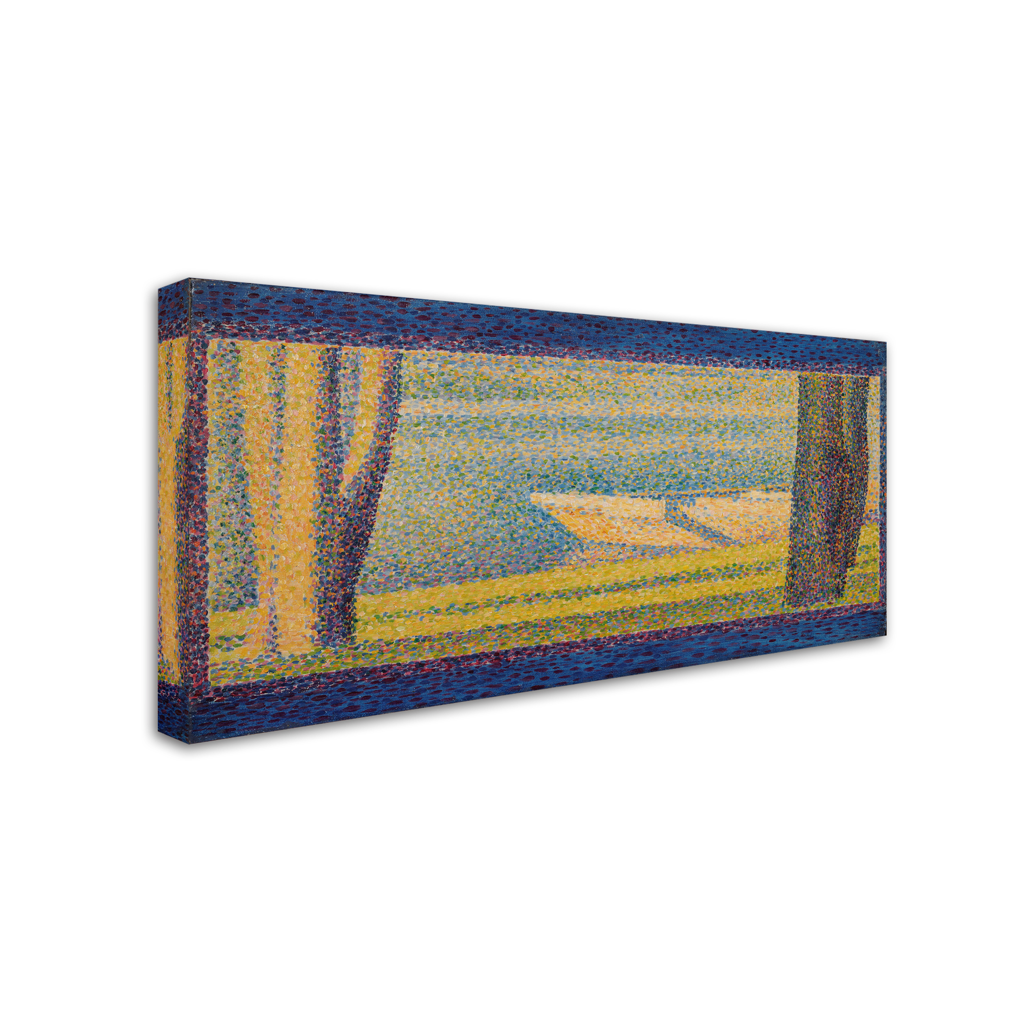 Georges Seurat 'Moored Boats And Trees' Canvas Art