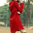 thumbnail image 2 of Chandail en Molleton d'Hiver pour Femmes, Blouse Ample Mi-Longue, Sweat à Capuche Mode, Pull Imprimé de Noël, Cardigan Chaud à Col Rond, 2 of 6