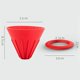 thumbnail image 2 of Cuentagotas de silicona DYNWAVEMX Plegable Reutilizable Portátil Rojo con Anillo, 2 of 8