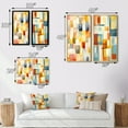thumbnail image 4 of Designart "Retro Cubism Abstract Composition" Modern Midcentury Framed Wall Art Set Of 2 - Mid-Century Yellow Framed Canvas Set For Living Room Decor, 4 of 6