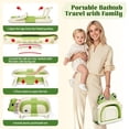 thumbnail image 4 of COOSEYA Collapsible Baby Bathtub with Cushion & Thermometer, Portable Bathing Tub for Newborn to Toddler (Frog/Green), 4 of 9