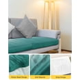thumbnail image 4 of Teal Green Ombre Couch Cushion Covers Stretch, Washable Sofa Seat Covers Individual Seat Cushion Sofa Slipcovers Contemporary Gradient Abstract Art Couch Cover Furniture Protector M-1PCS, 4 of 7