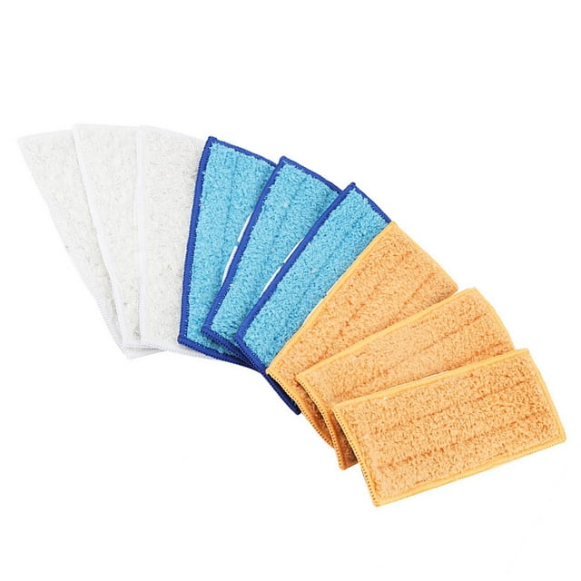 9 almohadillas de microfibra para fregona, Cabezales planos lavables, repuestos reutilizables para fregona de suelo, recambios de fregona de repuesto para el hogar para suelos de