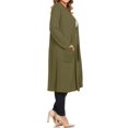 thumbnail image 2 of Women's Plus Size Open Front Long Cardigan, Lightweight Casual Solid Cardigan with Loose, 2 of 4