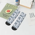 thumbnail image 7 of Fuzoiu Lilies Flowers Print Adult Socks, Crew Moisture-wicking Socks, Unisex Cushion Crew Socks,Casual Sports Ankle Socks, 7 of 7