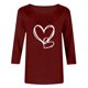 thumbnail image 5 of RKSTN Valentine's Day 3/4 Sleeve Tops for Women Oversized Crewneck Valentines Graphic Print Short Sleeve T Shirt Womens Casual Solid Round Neck Loose Comfy Three Quarter Sleeve Shirt Spring Clothes, 5 of 7
