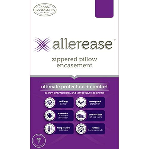 Aller-Ease Allerease Ultimate Standard/Queen-4 Pack Protège-Oreillers, Blanc