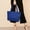 Blue, variant on Quilted Tote Bag for Women, Puffer Shoulder Bag, Large Nylon Handbag with Zipper Closure, Lightweight for Work, Travel, Weekend Outings