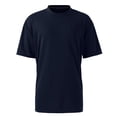 thumbnail image 5 of LNZGNM T Shirts for Men Crew Neck Loose Fit Short Sleeve Shirts Stylish Lightweight Solid T-Shirt Summer Tops with Pocket,Navy 2XL, 5 of 9