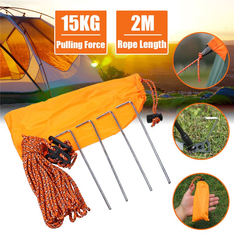 TRIWONDER Aluminum Tent Pegs Stakes & Reflective Guy Lines with Cord