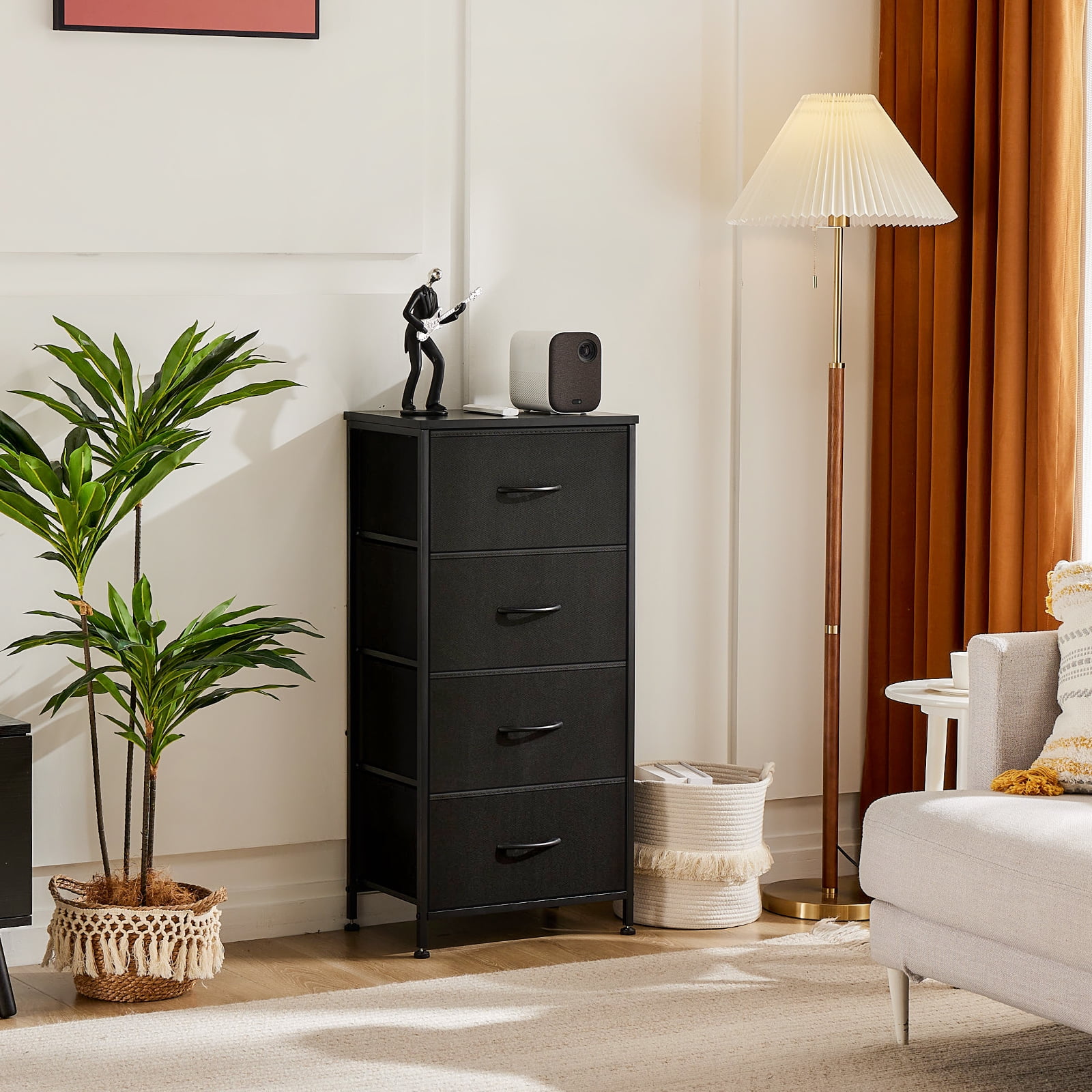 MAYEERTY Drawers Dresser Chest of Drawers,Metal Frame and Wood Top