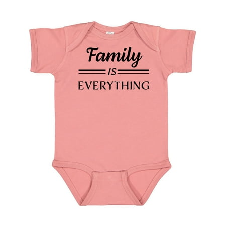

Inktastic Family Is Everything in Black Text Gift Baby Boy or Baby Girl Bodysuit