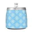 thumbnail image 7 of Yayeee Ashtray with Lid for Cigarette Smokeless Stainless Steel Home Ash Holder, Snowflake Pattern, 7 of 7
