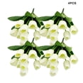 thumbnail image 3 of Monstrate 4X flores artificiales Real Touch 9 cabezas ramo falso boda tulipanes jarrón decorativo para el hogar suministros blanco leche Type3 NO3, 3 of 6