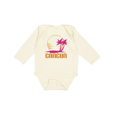 

Inktastic Cancun Mexico Sunset Gift Baby Girl Long Sleeve Bodysuit