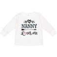 thumbnail image 3 of Inktastic Nanny Loves Me Grandchild Gift Girls Long Sleeve Toddler T-Shirt, 3 of 5