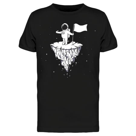 Astronaut With Flag On Space T-Shirt Men -Image by Shutterstock Male XX-Large
