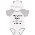 thumbnail image 3 of Inktastic My Great Aunt Loves Me Heart Boys or Girls Baby Bodysuit, 3 of 5