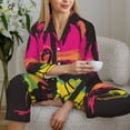 thumbnail image 6 of Sigee Flamingo And Palm Trees At Sunset for Women’s Pajama Sets Long-Sleeved Pjs Sets for Women 2 piece Sleepwear-XX-Large, 6 of 7