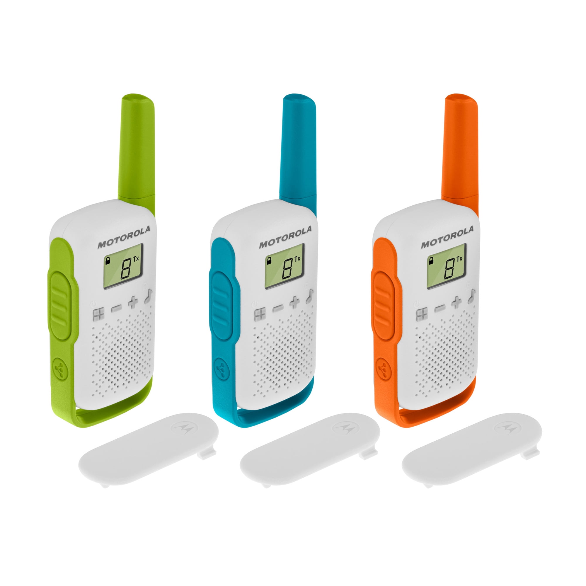 Motorola Solutions Talkabout T110TP Two-Way Radio, Green, Blue, Orange - 18 Pack