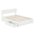 thumbnail image 2 of AFI Capri Full Solid Wood Platform Bed with Panel Footboard and Storage Drawers, White, 2 of 16