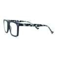 thumbnail image 3 of Stylish Classy Squared Rectangle Horn Rim Plastic Fashion Reading Glasses Navy Slate Tortoise +1.00, 3 of 4