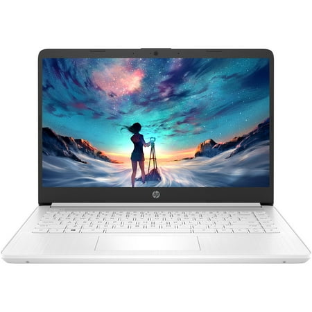 HP Laptop, 14" Ultral Light Laptop for Students and Business, Intel Celeron Quad-Core N4120, 8GB RAM, 64GB eMMC, 256GB Micro SD, Wi-Fi, Bluetooth, Webcam, Windows 11 Home in S Mode, Snowflake White
