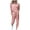 Pink, variant on Bxsruta Two Piece Outfits for Women Loose Two-piece Sets Solid Long Sleeve Tops Vest Casual Pants Sweatsuit Lounge Workout Sets for Women