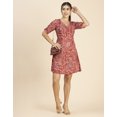 thumbnail image 7 of Moomaya Womens Short Sleeves Mini Dress, Sweetheart Neck, A-Line Dress, 7 of 7